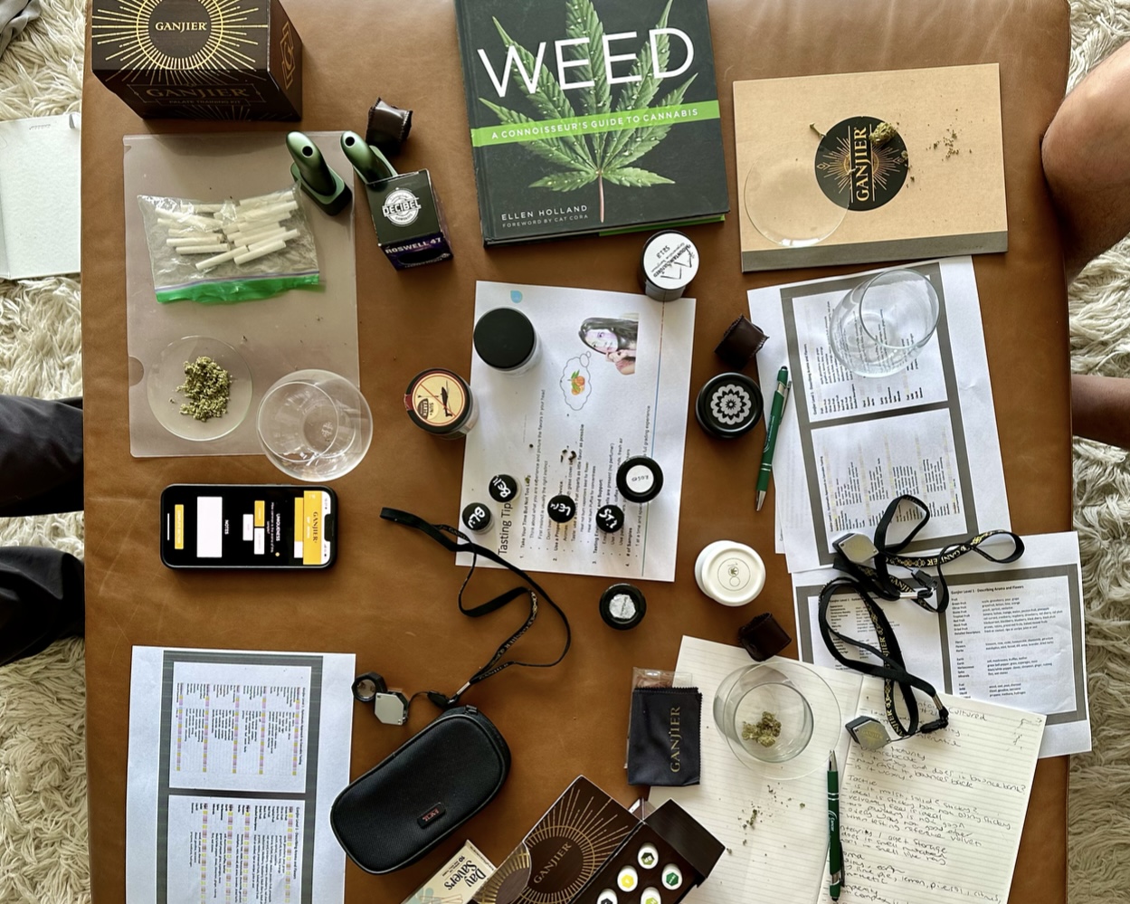 Ganjier cannabis sommelier certification materials and tasting assessment tools